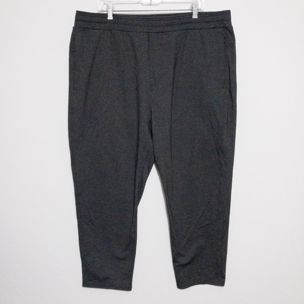 Public Rec Daymaker Pants Mens 42/28 Charcoal Heather Gray Elastic Waist Lounge